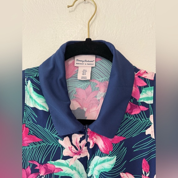 Tommy Bahama Floral Sleeveless Collared Active Top - S - Picture 2 of 5